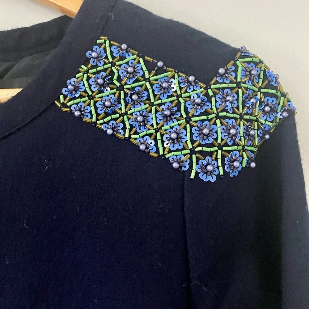 J. Crew Wool Beaded Top